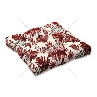 Μαξιλάρι δαπέδου με διακοσμητικά κουμπιά Κόκκινο Floral